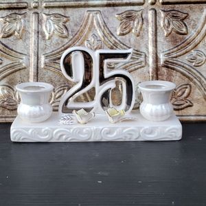 Vintage Norcrest 25th Anniversary Candle Holder